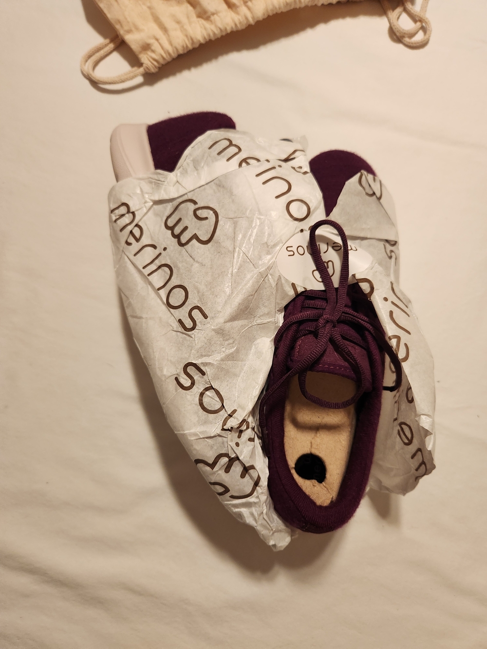 Merinos Women’s 10W Deep Purple Merino Wool Lace-Up Sneakers NEW Wide - Picture 14 of 14